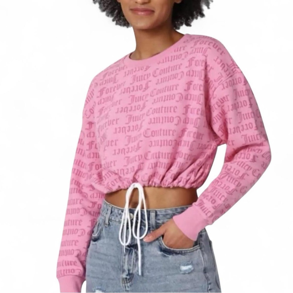 Juicy Couture Pink Script Crop Top